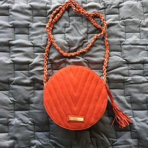 BCBGMAXAZRIA Faux Suede Circle Bag